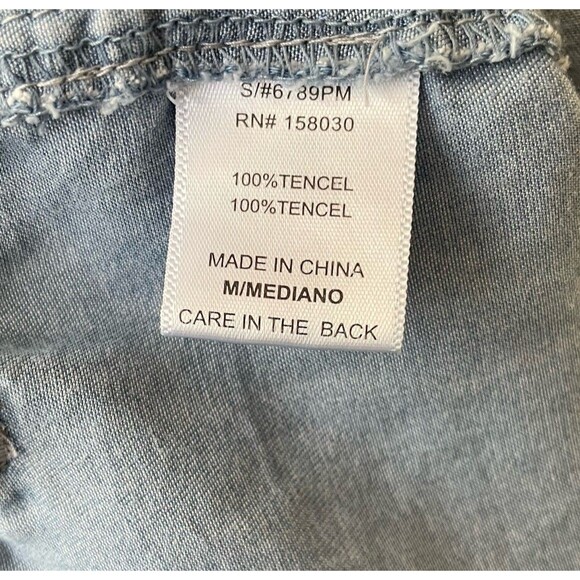 Love Tree Pull On Jogger‎ Pants Elastic Waist Chambray Tencel Women's Medium - Picture 8 of 8